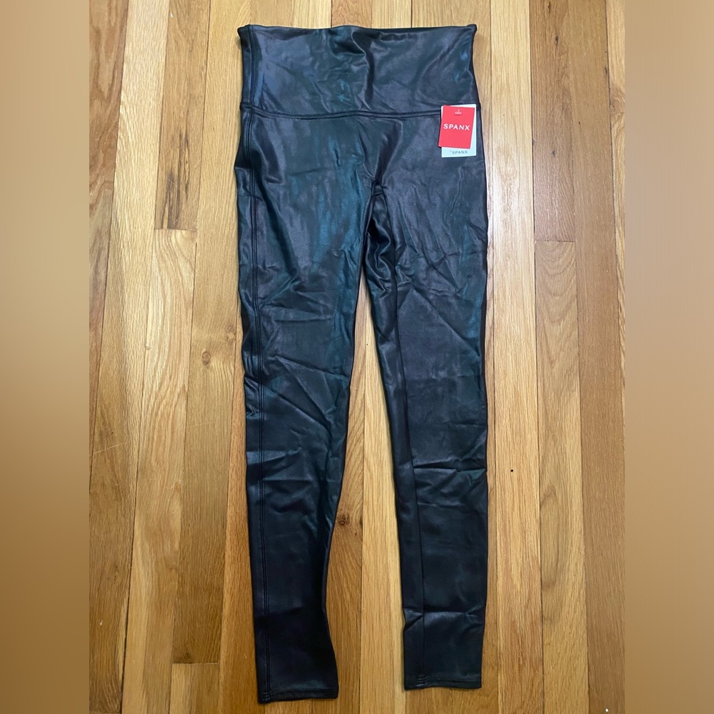SPANX Shiny Black Leggings
